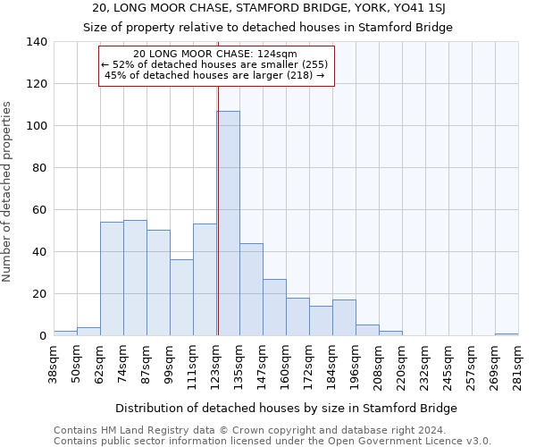 20, LONG MOOR CHASE, STAMFORD BRIDGE, YORK, YO41 1SJ: Size of property relative to detached houses in Stamford Bridge