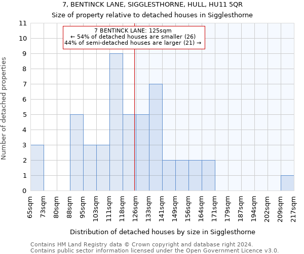 7, BENTINCK LANE, SIGGLESTHORNE, HULL, HU11 5QR: Size of property relative to detached houses in Sigglesthorne