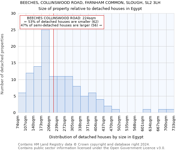 BEECHES, COLLINSWOOD ROAD, FARNHAM COMMON, SLOUGH, SL2 3LH: Size of property relative to detached houses in Egypt