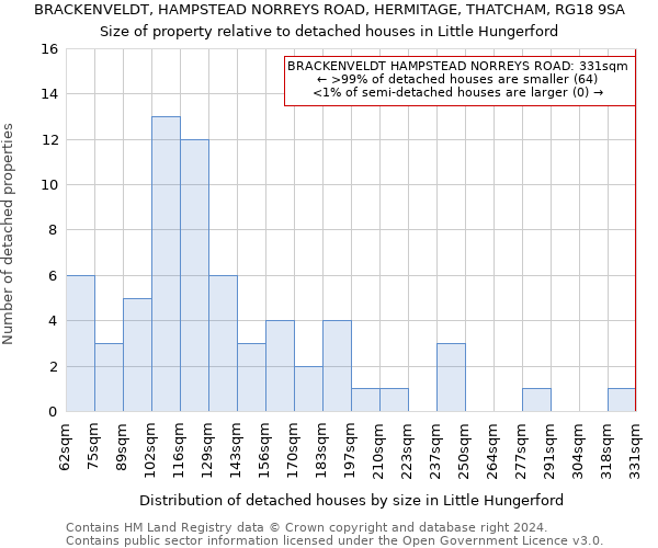 BRACKENVELDT, HAMPSTEAD NORREYS ROAD, HERMITAGE, THATCHAM, RG18 9SA: Size of property relative to detached houses in Little Hungerford