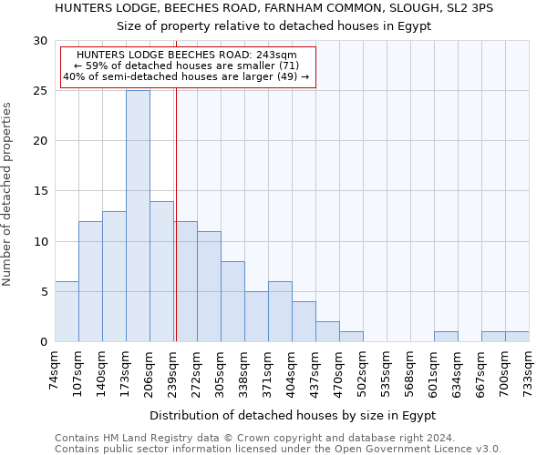 HUNTERS LODGE, BEECHES ROAD, FARNHAM COMMON, SLOUGH, SL2 3PS: Size of property relative to detached houses in Egypt