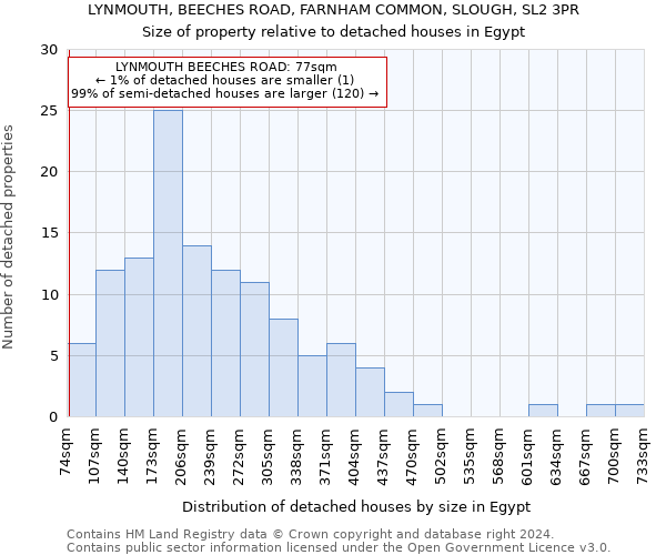 LYNMOUTH, BEECHES ROAD, FARNHAM COMMON, SLOUGH, SL2 3PR: Size of property relative to detached houses in Egypt