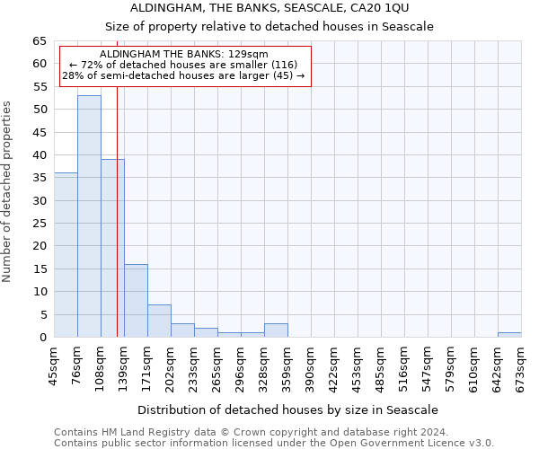 ALDINGHAM, THE BANKS, SEASCALE, CA20 1QU: Size of property relative to detached houses in Seascale