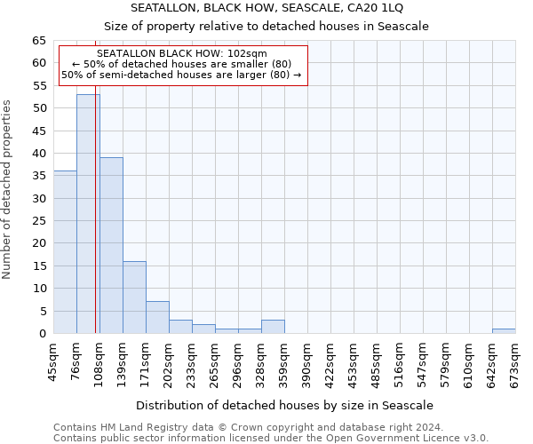 SEATALLON, BLACK HOW, SEASCALE, CA20 1LQ: Size of property relative to detached houses in Seascale