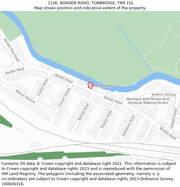 112K, BARDEN ROAD, TONBRIDGE, TN9 1UJ: Location map and indicative extent of plot