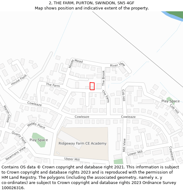 2, THE FARM, PURTON, SWINDON, SN5 4GF: Location map and indicative extent of plot