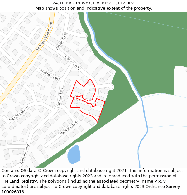 24, HEBBURN WAY, LIVERPOOL, L12 0PZ: Location map and indicative extent of plot