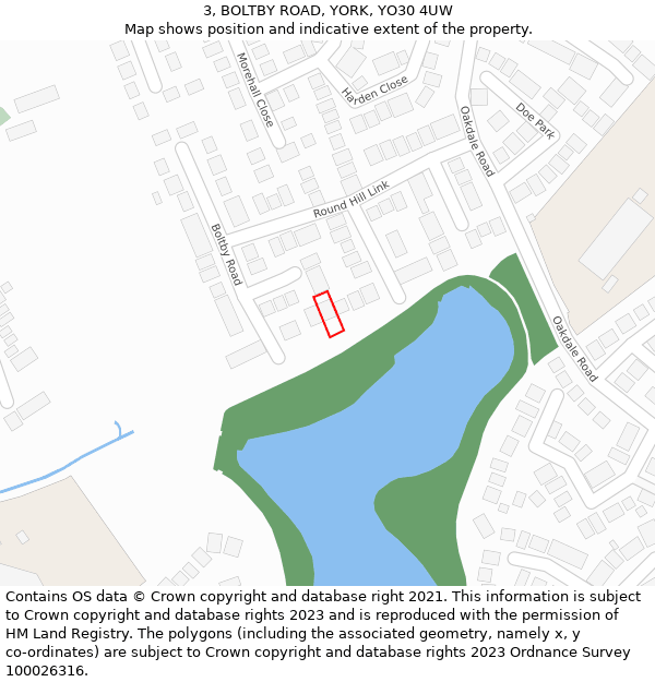 3, BOLTBY ROAD, YORK, YO30 4UW: Location map and indicative extent of plot