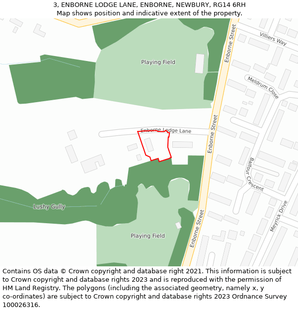 3, ENBORNE LODGE LANE, ENBORNE, NEWBURY, RG14 6RH: Location map and indicative extent of plot