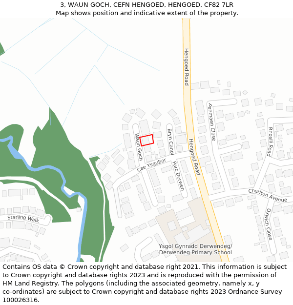 3, WAUN GOCH, CEFN HENGOED, HENGOED, CF82 7LR: Location map and indicative extent of plot