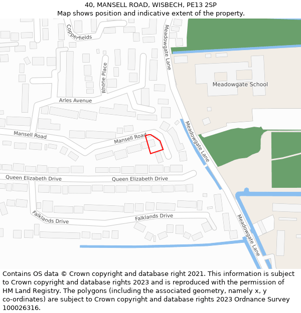 40, MANSELL ROAD, WISBECH, PE13 2SP: Location map and indicative extent of plot