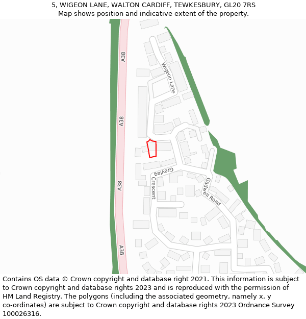 5, WIGEON LANE, WALTON CARDIFF, TEWKESBURY, GL20 7RS: Location map and indicative extent of plot