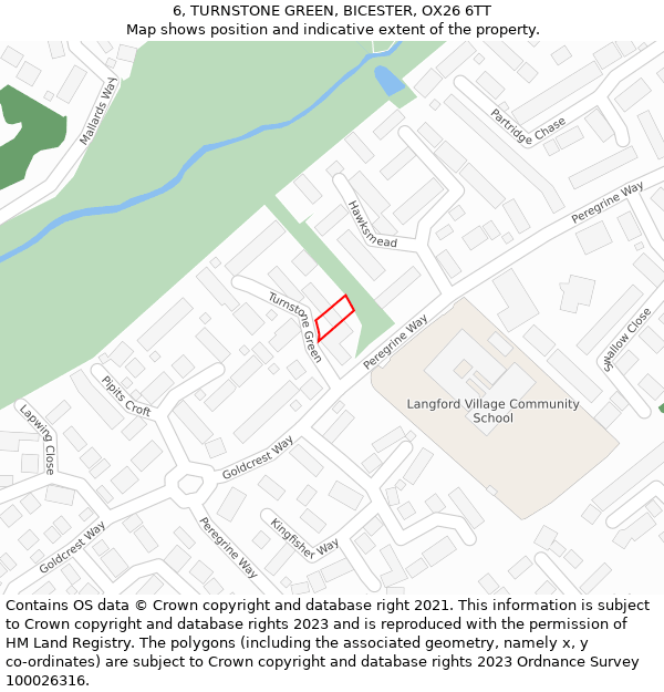 6, TURNSTONE GREEN, BICESTER, OX26 6TT: Location map and indicative extent of plot