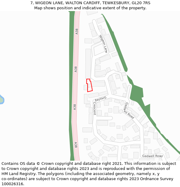 7, WIGEON LANE, WALTON CARDIFF, TEWKESBURY, GL20 7RS: Location map and indicative extent of plot