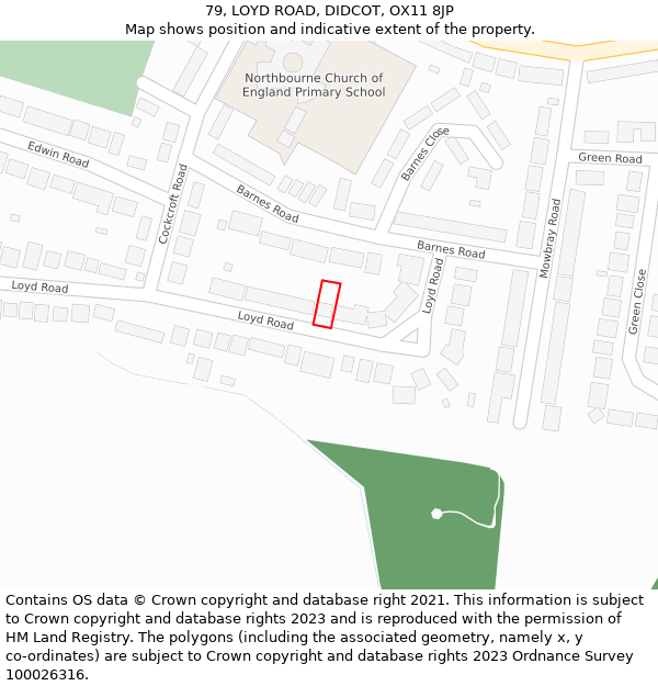 79, LOYD ROAD, DIDCOT, OX11 8JP: Location map and indicative extent of plot