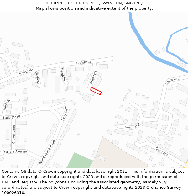 9, BRANDERS, CRICKLADE, SWINDON, SN6 6NQ: Location map and indicative extent of plot