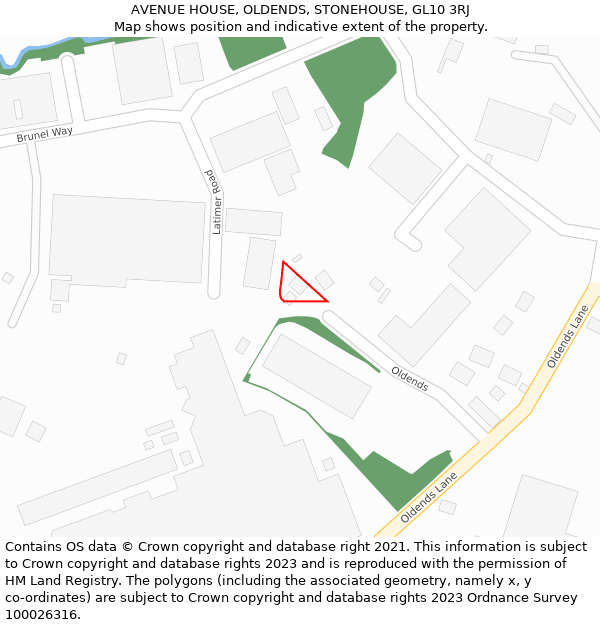 AVENUE HOUSE, OLDENDS, STONEHOUSE, GL10 3RJ: Location map and indicative extent of plot