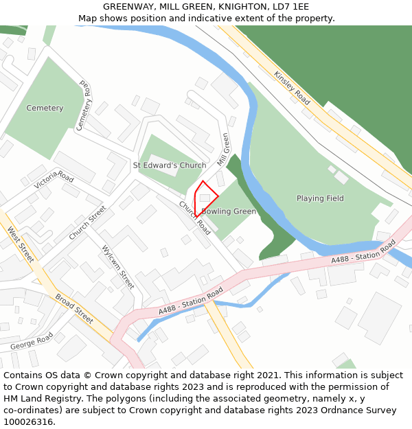 GREENWAY, MILL GREEN, KNIGHTON, LD7 1EE: Location map and indicative extent of plot