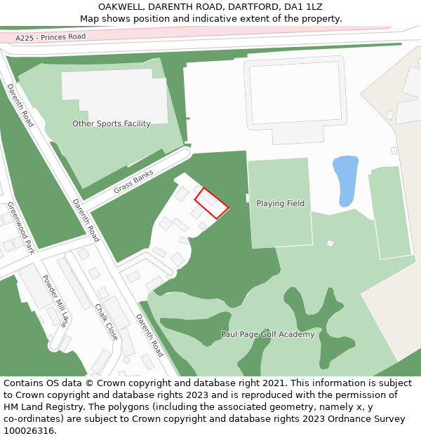 OAKWELL, DARENTH ROAD, DARTFORD, DA1 1LZ: Location map and indicative extent of plot
