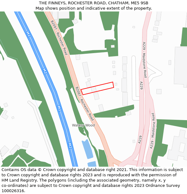 THE FINNEYS, ROCHESTER ROAD, CHATHAM, ME5 9SB: Location map and indicative extent of plot