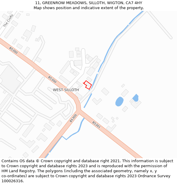 11, GREENROW MEADOWS, SILLOTH, WIGTON, CA7 4HY: Location map and indicative extent of plot