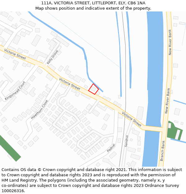 111A, VICTORIA STREET, LITTLEPORT, ELY, CB6 1NA: Location map and indicative extent of plot