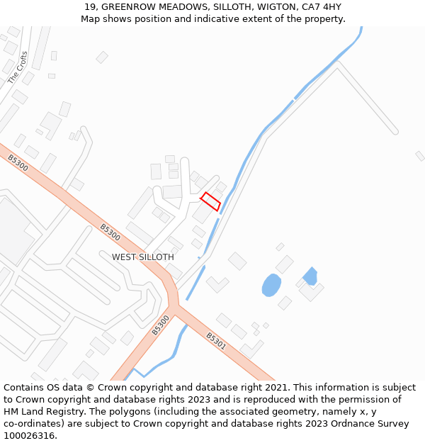 19, GREENROW MEADOWS, SILLOTH, WIGTON, CA7 4HY: Location map and indicative extent of plot