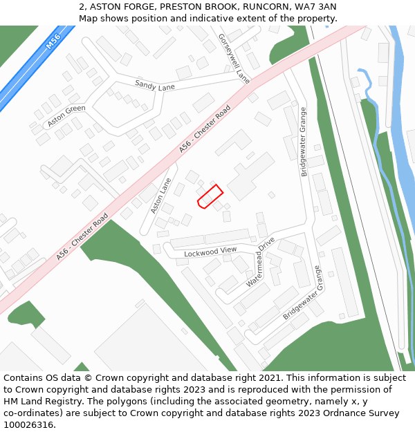 2, ASTON FORGE, PRESTON BROOK, RUNCORN, WA7 3AN: Location map and indicative extent of plot