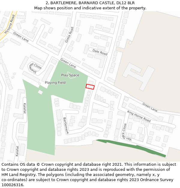 2, BARTLEMERE, BARNARD CASTLE, DL12 8LR: Location map and indicative extent of plot