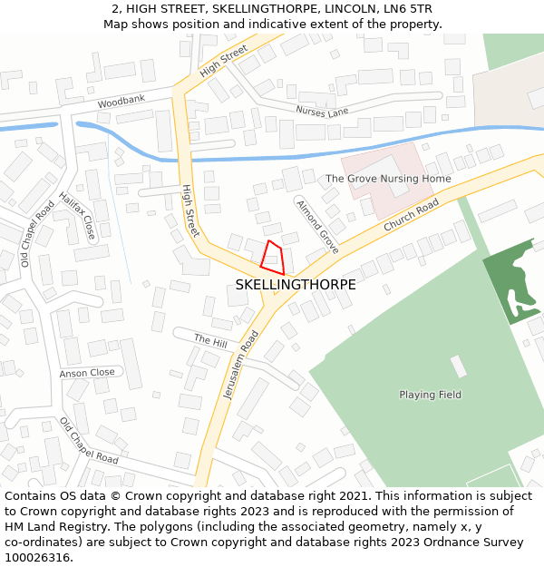 2, HIGH STREET, SKELLINGTHORPE, LINCOLN, LN6 5TR: Location map and indicative extent of plot