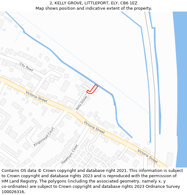 2, KELLY GROVE, LITTLEPORT, ELY, CB6 1EZ: Location map and indicative extent of plot