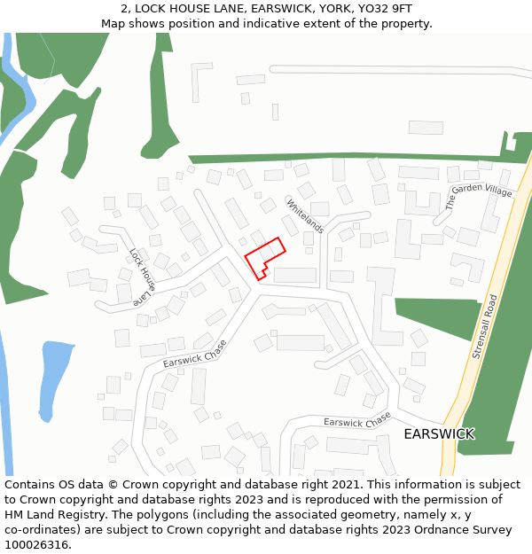 2, LOCK HOUSE LANE, EARSWICK, YORK, YO32 9FT: Location map and indicative extent of plot