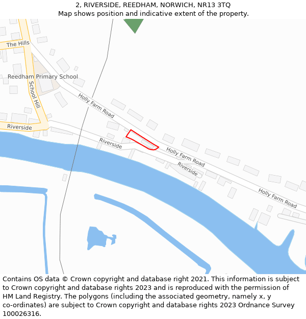 2, RIVERSIDE, REEDHAM, NORWICH, NR13 3TQ: Location map and indicative extent of plot