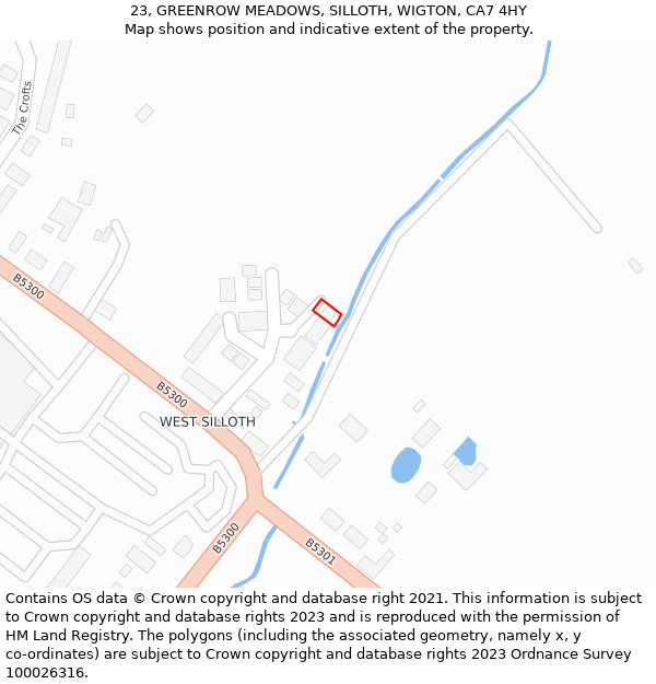 23, GREENROW MEADOWS, SILLOTH, WIGTON, CA7 4HY: Location map and indicative extent of plot