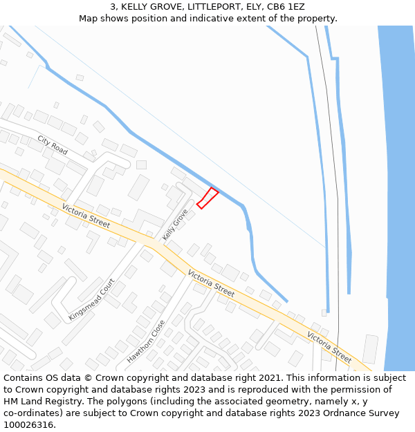 3, KELLY GROVE, LITTLEPORT, ELY, CB6 1EZ: Location map and indicative extent of plot