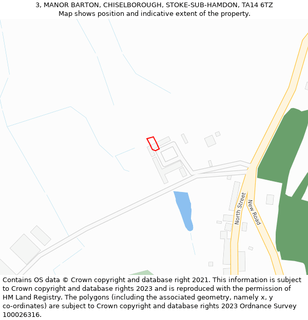 3, MANOR BARTON, CHISELBOROUGH, STOKE-SUB-HAMDON, TA14 6TZ: Location map and indicative extent of plot