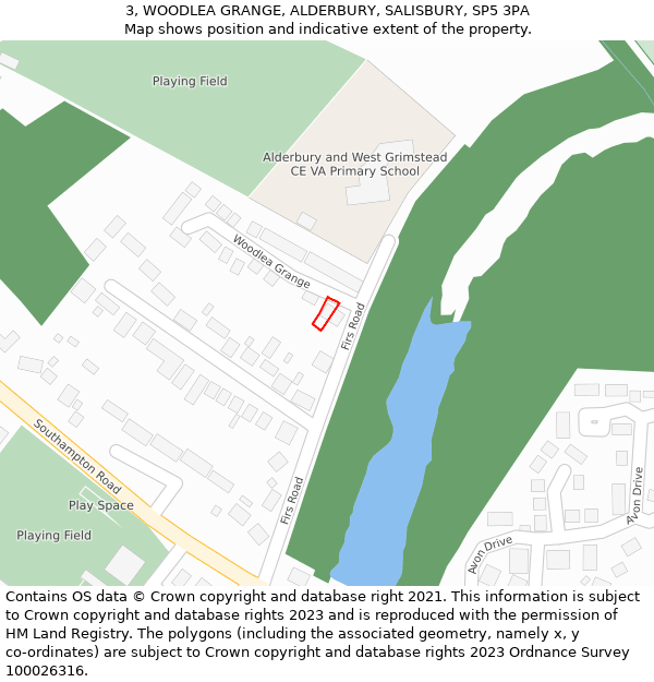 3, WOODLEA GRANGE, ALDERBURY, SALISBURY, SP5 3PA: Location map and indicative extent of plot