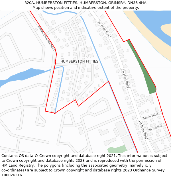 320A, HUMBERSTON FITTIES, HUMBERSTON, GRIMSBY, DN36 4HA: Location map and indicative extent of plot