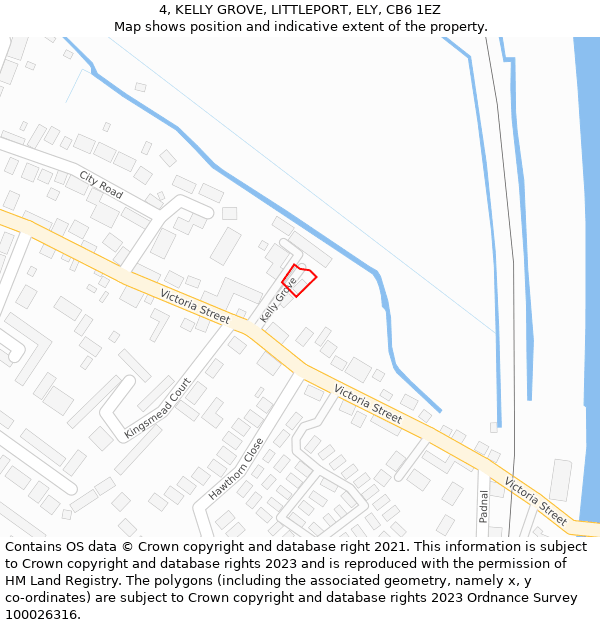 4, KELLY GROVE, LITTLEPORT, ELY, CB6 1EZ: Location map and indicative extent of plot