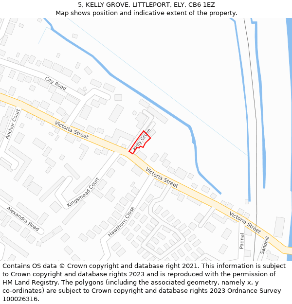 5, KELLY GROVE, LITTLEPORT, ELY, CB6 1EZ: Location map and indicative extent of plot