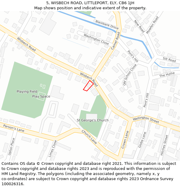 5, WISBECH ROAD, LITTLEPORT, ELY, CB6 1JH: Location map and indicative extent of plot