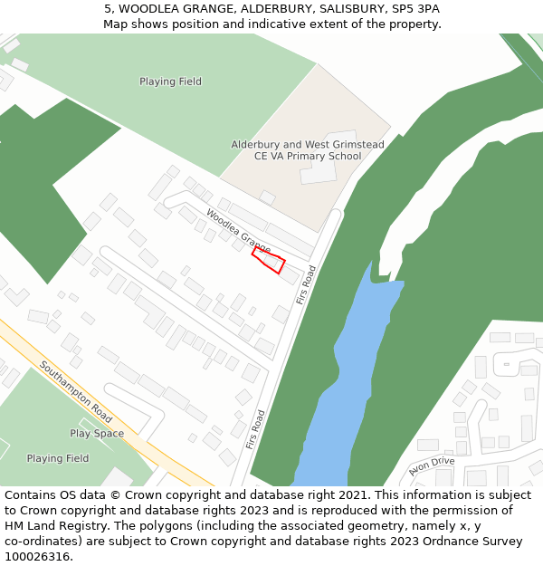 5, WOODLEA GRANGE, ALDERBURY, SALISBURY, SP5 3PA: Location map and indicative extent of plot