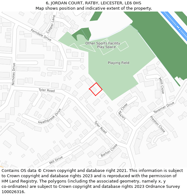 6, JORDAN COURT, RATBY, LEICESTER, LE6 0HS: Location map and indicative extent of plot