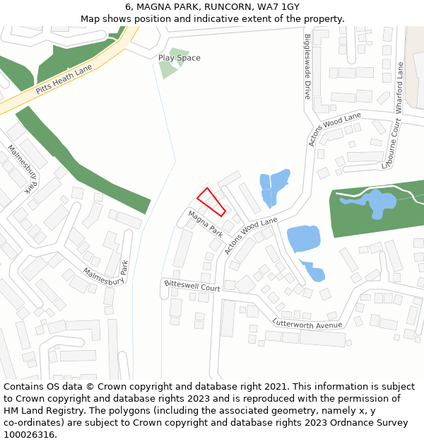 6, MAGNA PARK, RUNCORN, WA7 1GY: Location map and indicative extent of plot