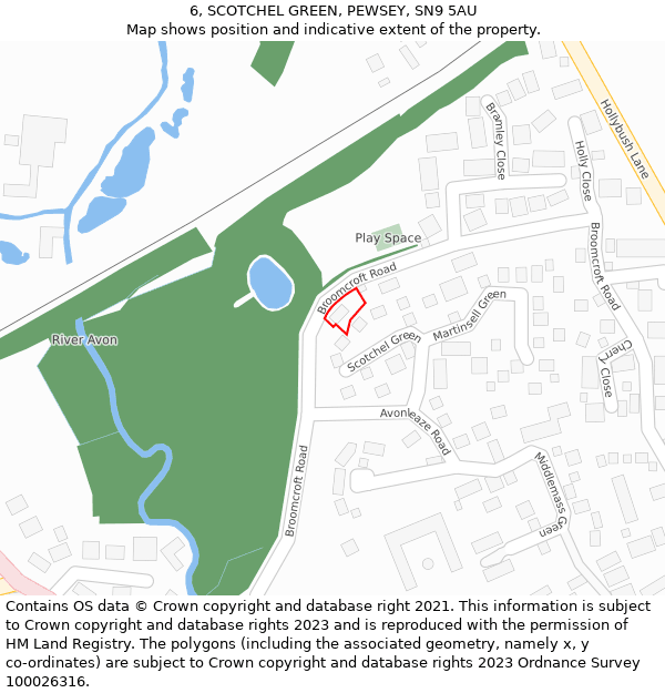 6, SCOTCHEL GREEN, PEWSEY, SN9 5AU: Location map and indicative extent of plot