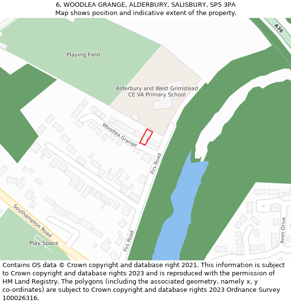 6, WOODLEA GRANGE, ALDERBURY, SALISBURY, SP5 3PA: Location map and indicative extent of plot