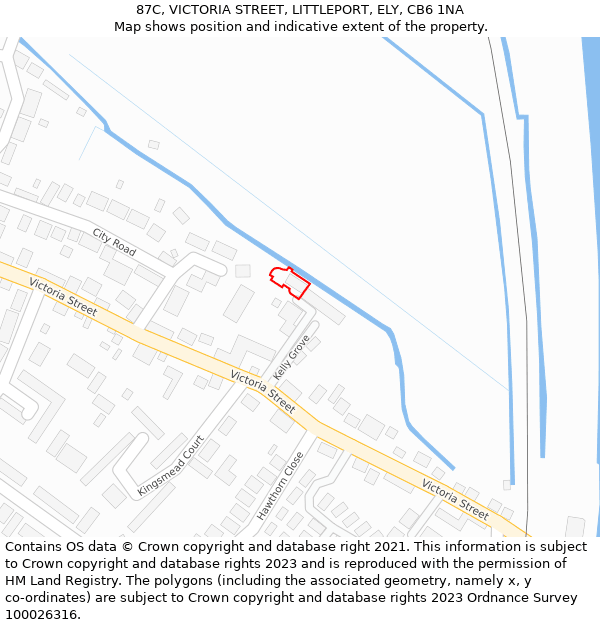 87C, VICTORIA STREET, LITTLEPORT, ELY, CB6 1NA: Location map and indicative extent of plot