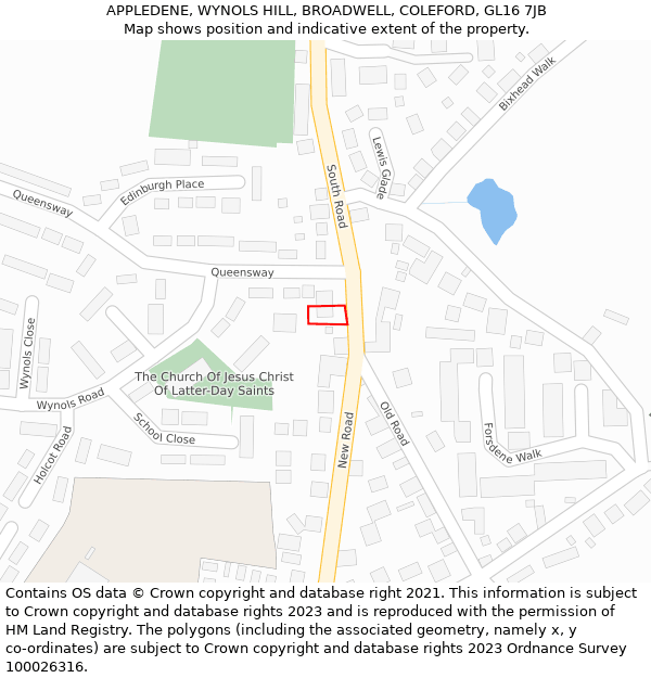 APPLEDENE, WYNOLS HILL, BROADWELL, COLEFORD, GL16 7JB: Location map and indicative extent of plot