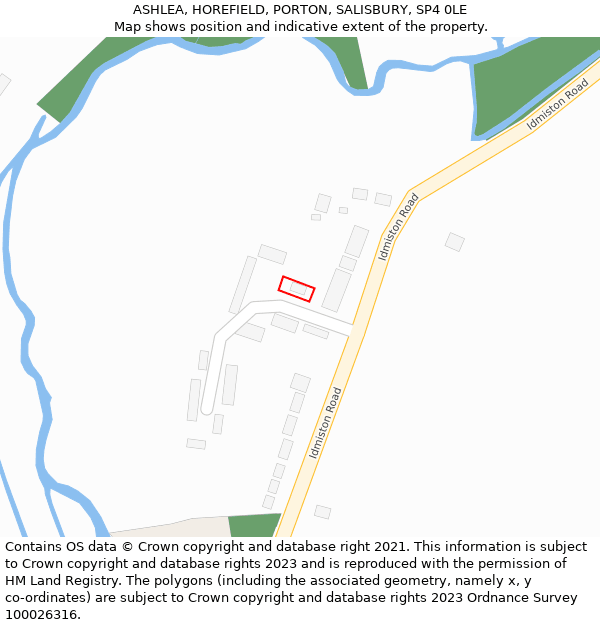 ASHLEA, HOREFIELD, PORTON, SALISBURY, SP4 0LE: Location map and indicative extent of plot