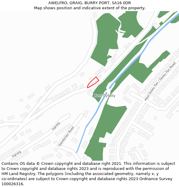 AWELFRO, GRAIG, BURRY PORT, SA16 0DR: Location map and indicative extent of plot